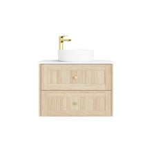 Pier Symphony-Top Natural Oak Wall Hung Single Vanity